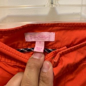 Lilly Pulitzer Wide Leg Happy Orange Pants Size 10